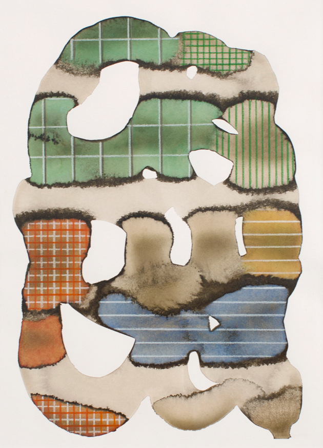 Angelika_Dierkes_Topografische_Räume_14_2025_Watercolour_Pastel_Coloured_Pencil_on_Arches_Bütten_36x26cm_06A9522